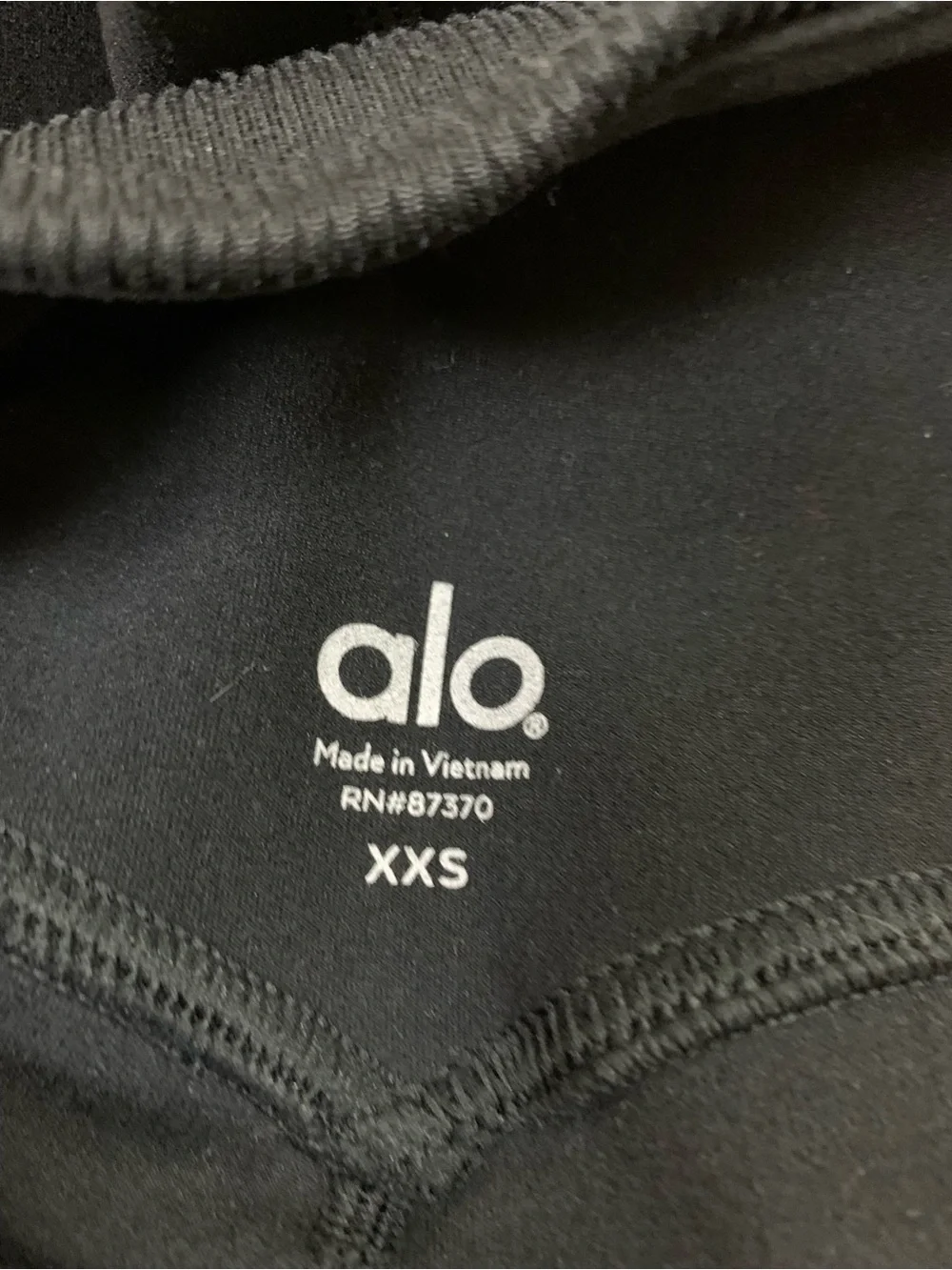 Alo Yoga Tear Away Black High Rise Performance Leggings XXS Athletic Yoga Pants
